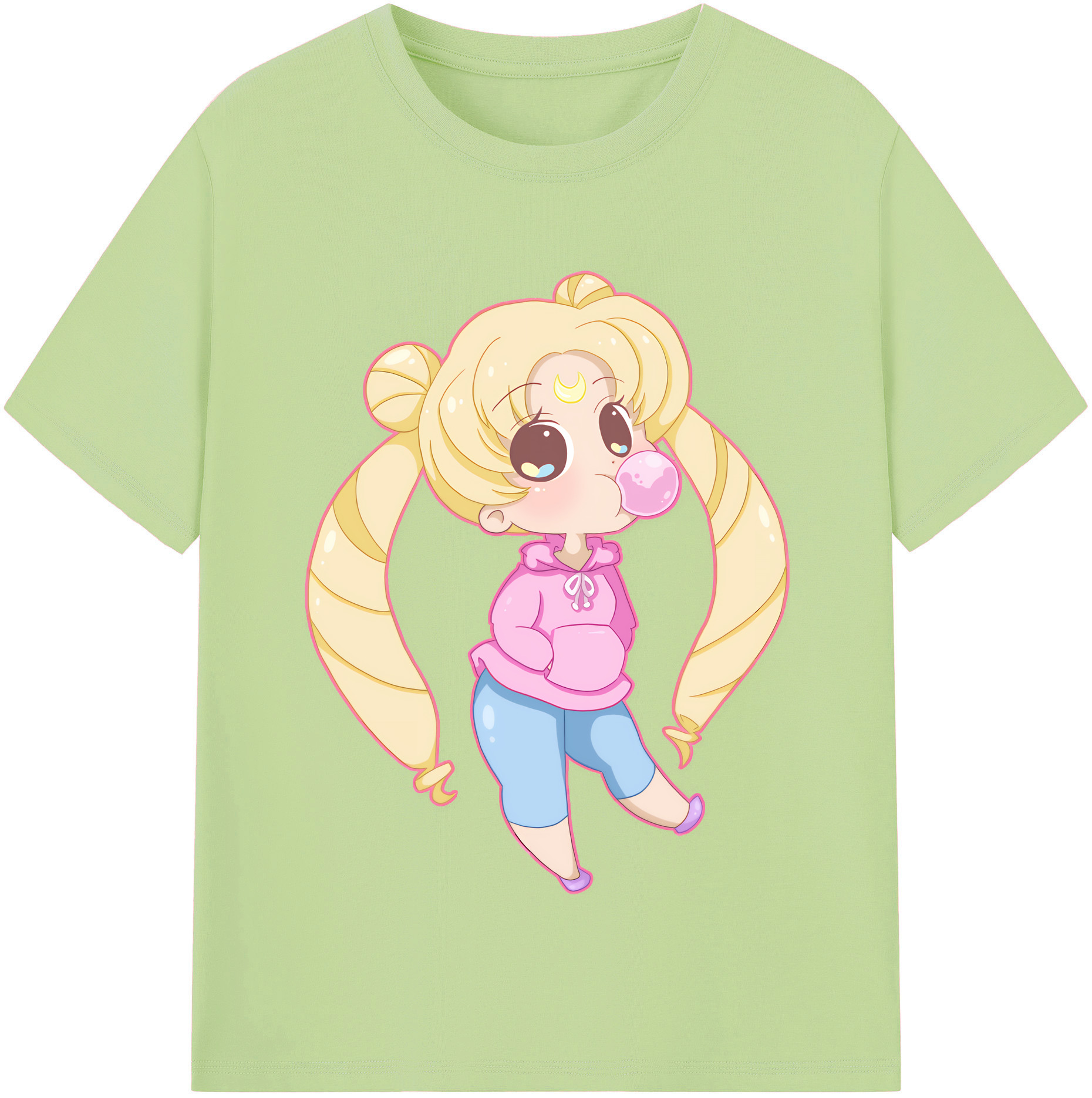 （画像用） 美少女戦士セーラームーン 愛野 美奈子 あいの みなこ Sailor Moon Aino Minako 綿100％半袖Tシャツ（フロントプリント）